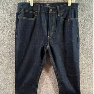 Men’s Dark Wash J Crew Bleecker Jeans